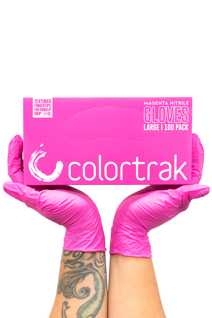 Magenta Nitrile Gloves