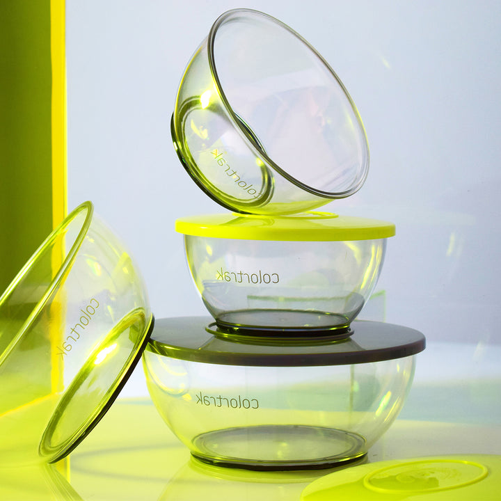 Clear Bowls  With Lids | Colortrak Salon Tools 