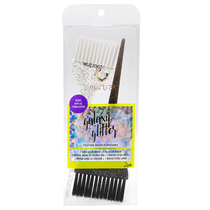 Galaxy Glitter Feather Bristle Brushes